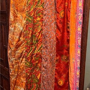 Handmade Silk Curtain Panels (2) -Tabbed